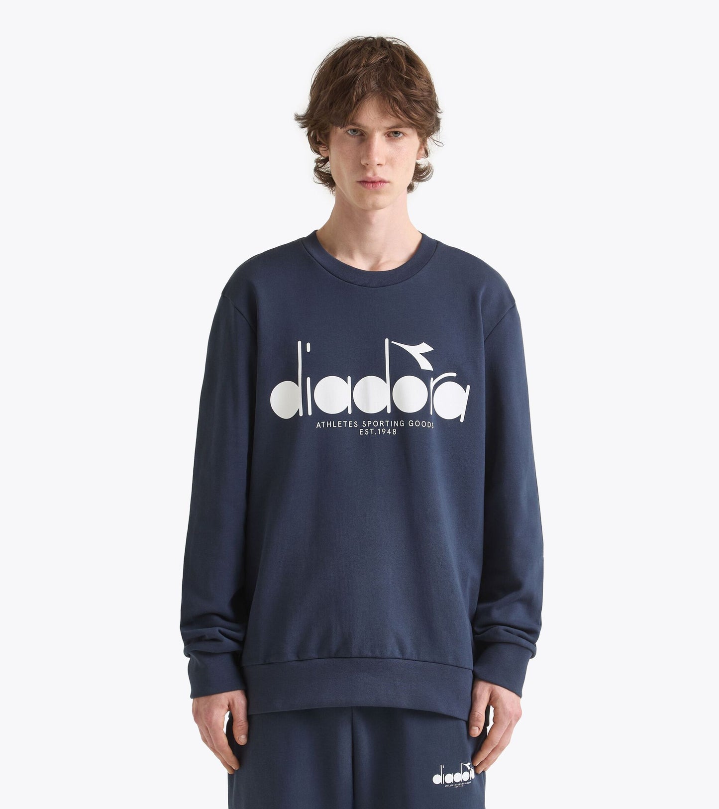 Diadora アパレル SWEATSHIRT CREW LOGO - UNISEX - ネイビー
