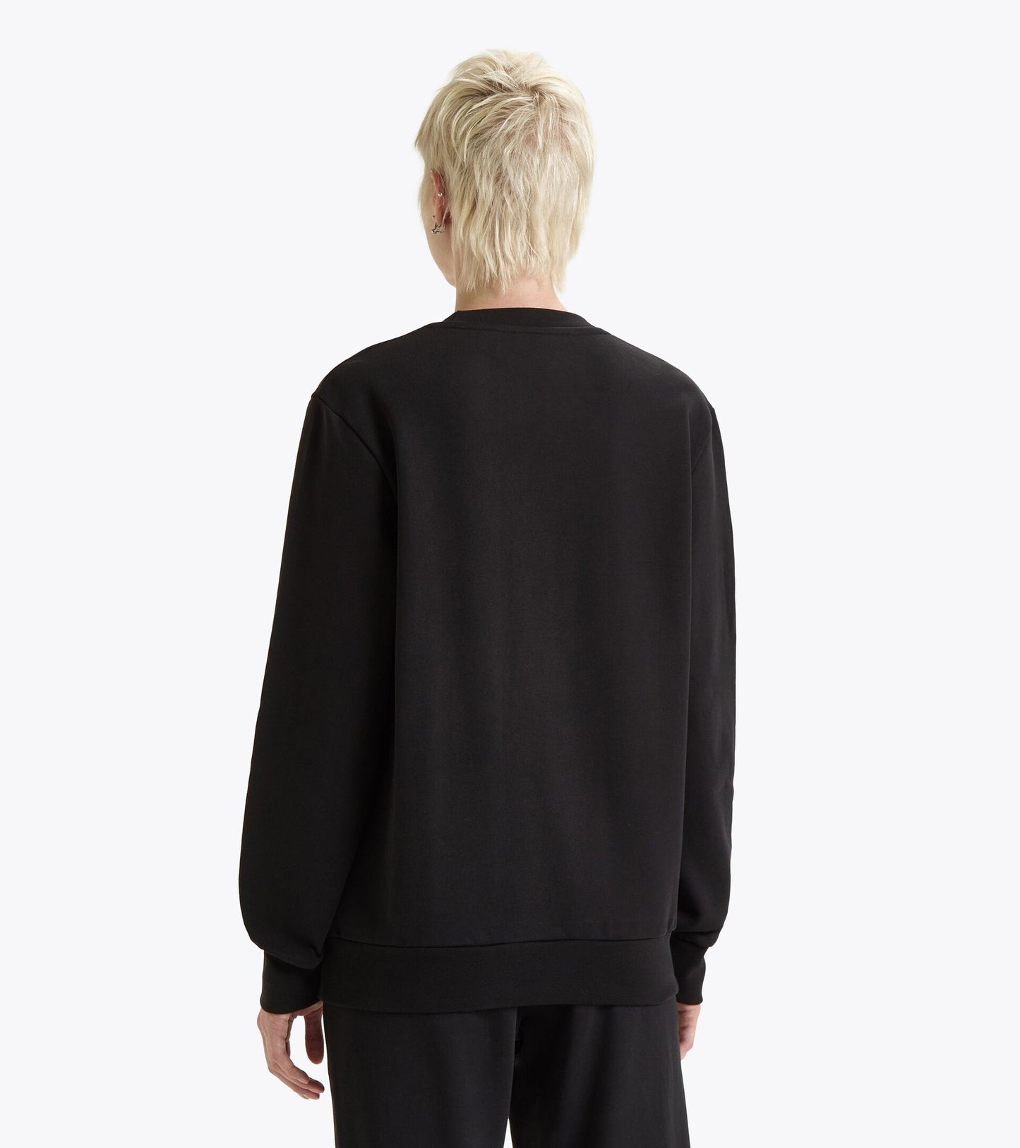 Diadora アパレル SWEATSHIRT CREW LOGO - UNISEX - ブラック