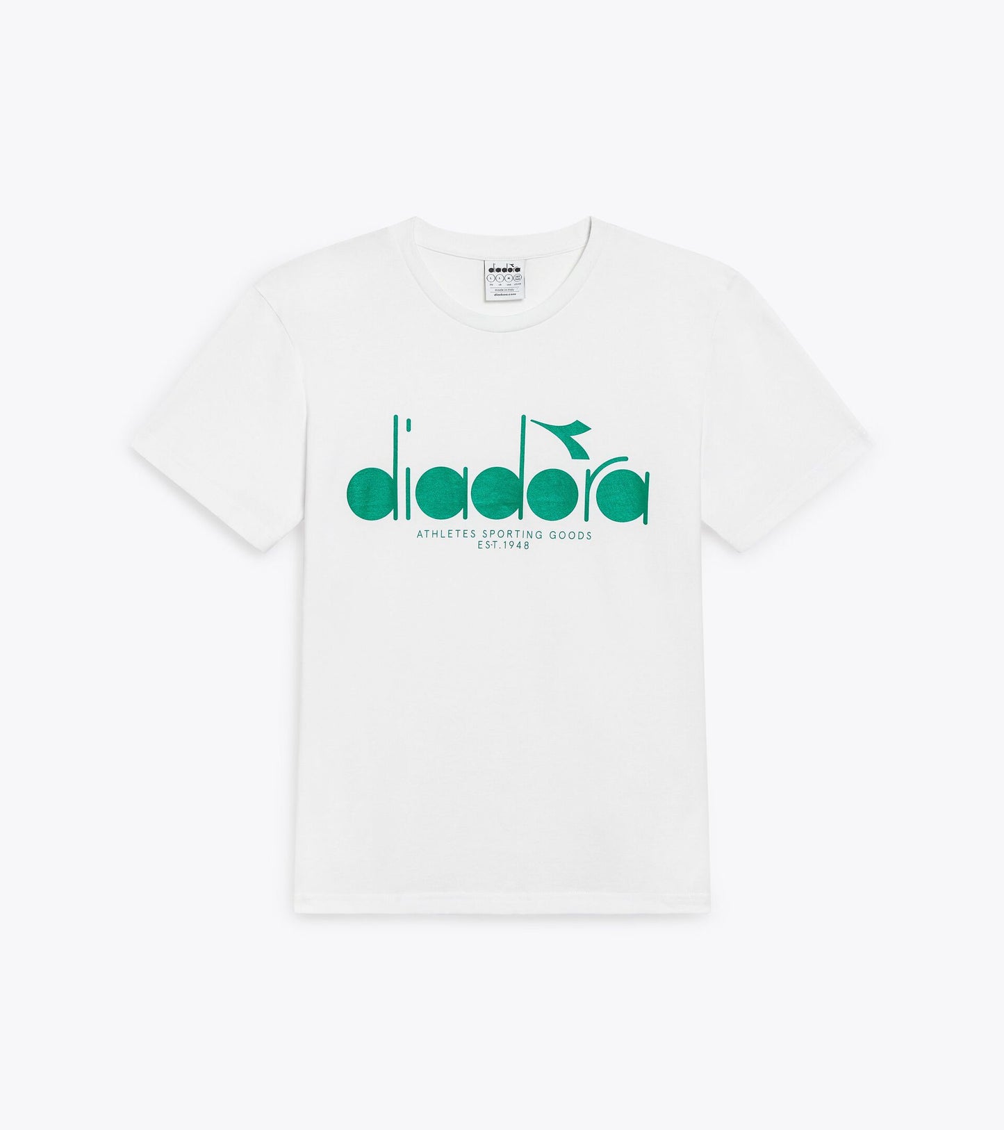 Diadora アパレル T-SHIRT SS LOGO Tシャツ - UNISEX - ホワイト/グリーン