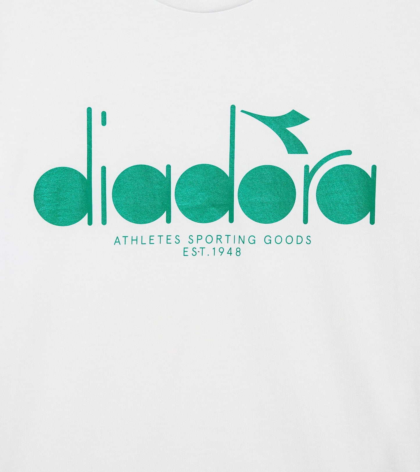 Diadora アパレル T-SHIRT SS LOGO Tシャツ - UNISEX - ホワイト/グリーン