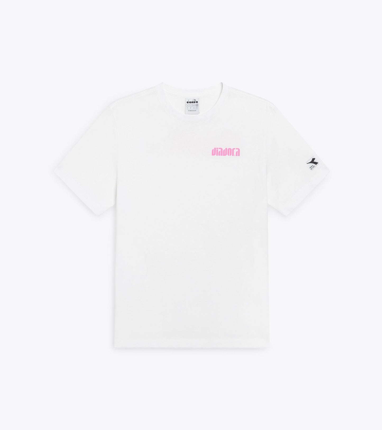 Diadora アパレル T-SHIRT SS ATHL. LOGO SL Tシャツ - UNISEX - ホワイト/ピンク