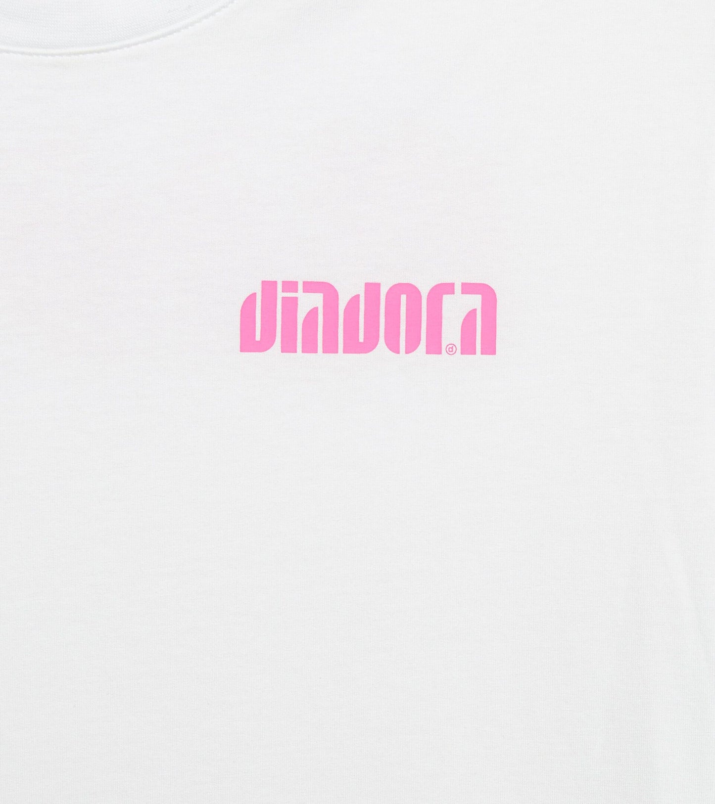 Diadora アパレル T-SHIRT SS ATHL. LOGO SL Tシャツ - UNISEX - ホワイト/ピンク