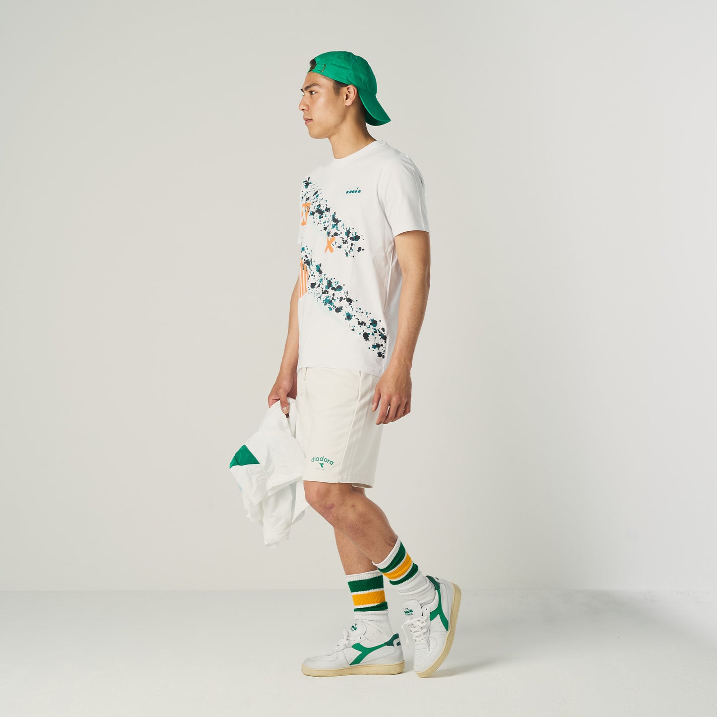 MI BASKET LOW USED - UNISEX - ホワイト/グリーン