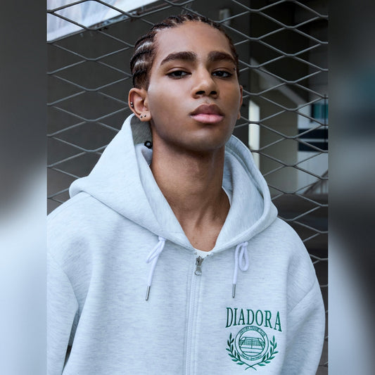 Diadora アパレル Air Cushion Zip-Up Hoodie パーカー - UNISEX - ライトグレー