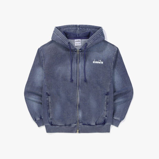 Diadora アパレル W/S Denim Sweat Hoodie パーカー - UNISEX - ブルー
