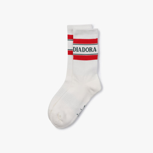Diadora アパレル Stripe Mid Socks ソックス - UNISEX - ホワイト/レッド
