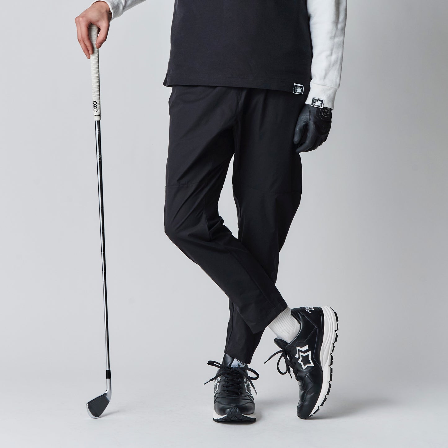 AW22SAS22002 STRETCH PANTS 2-BLACK