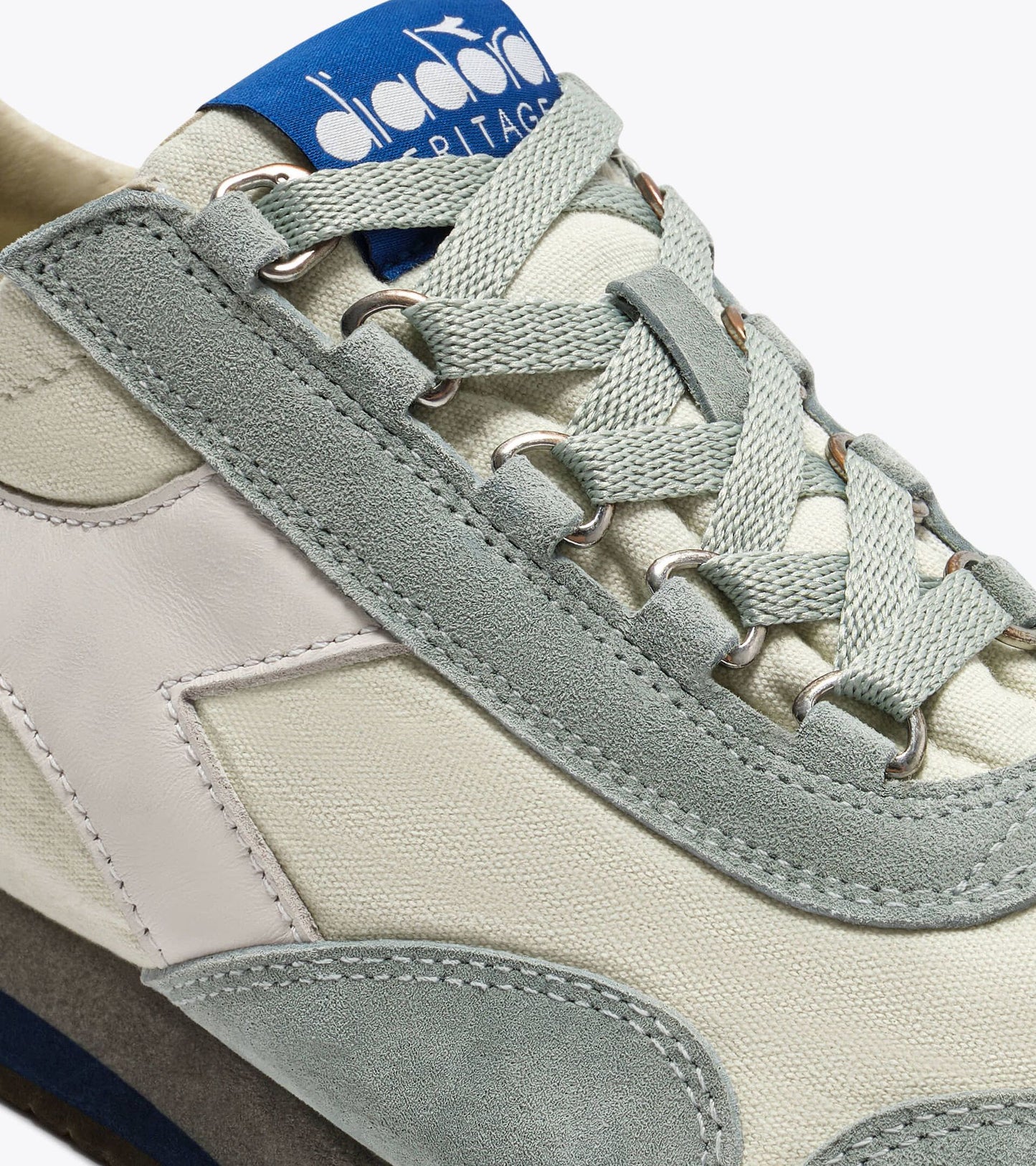 Diadora Heritage Collection EQUIPE CANVAS SW EVO｜ディアドラ スニーカー ホワイト ブルー メンズ