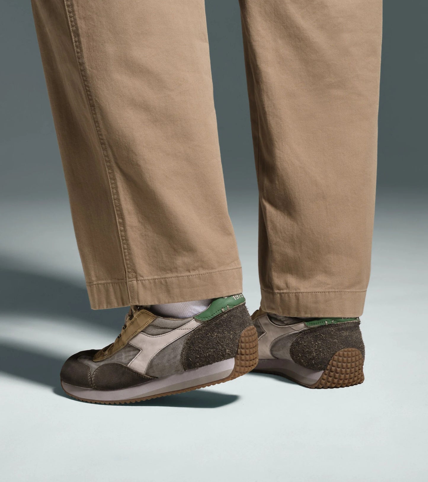 Diadora Heritage Collection EQUIPE DIRTY SW EVO｜ディアドラ スニーカー ベージュ グリーン メンズ