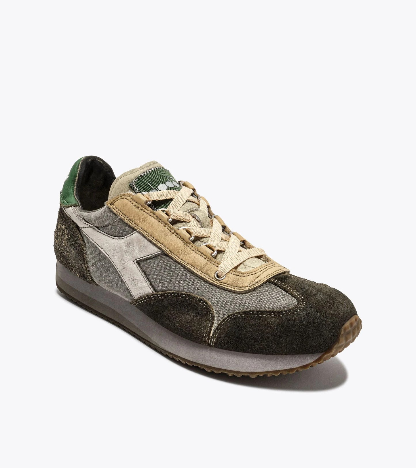 Diadora Heritage Collection EQUIPE DIRTY SW EVO｜ディアドラ スニーカー ベージュ グリーン メンズ