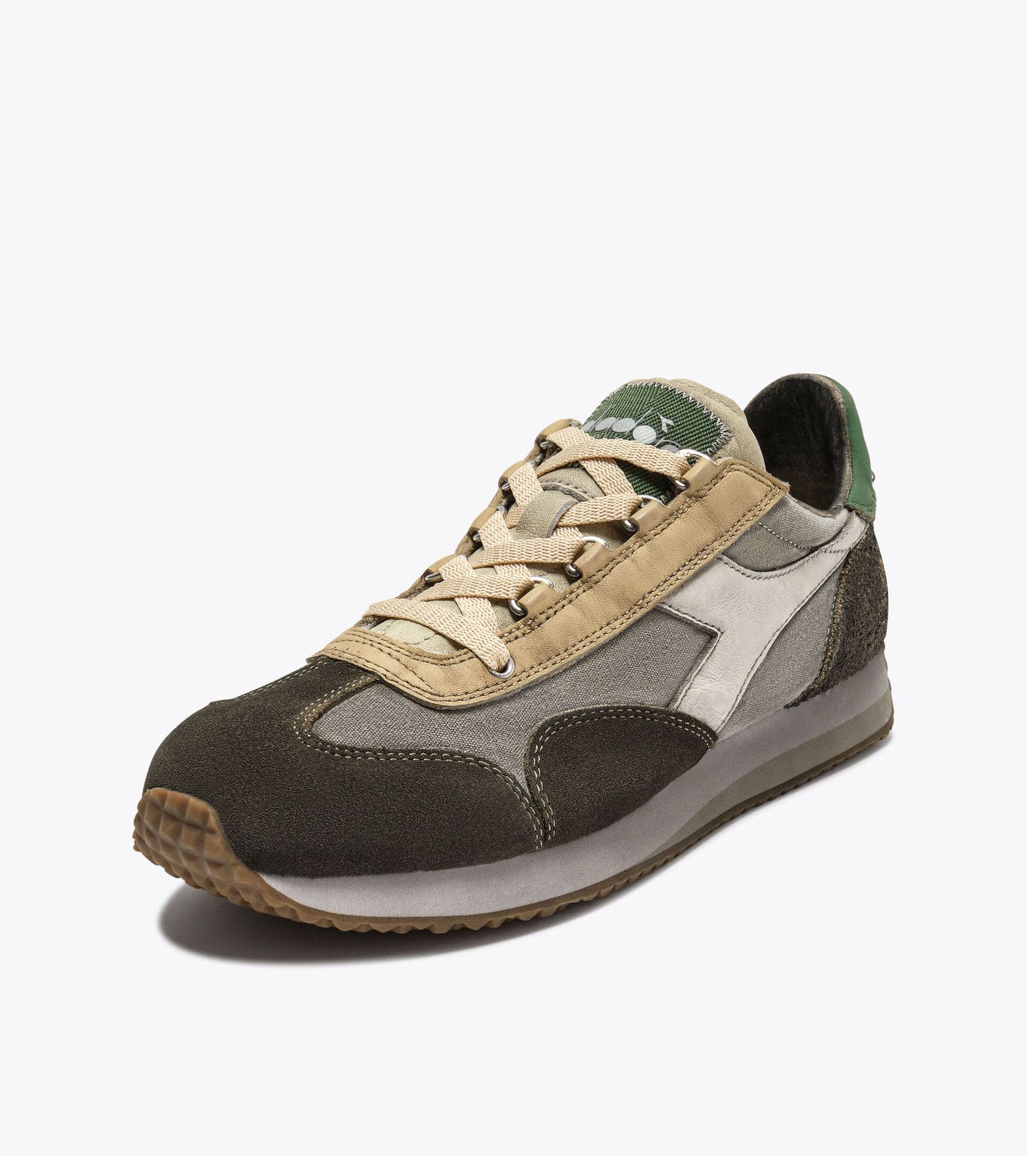 Diadora Heritage Collection EQUIPE DIRTY SW EVO｜ディアドラ スニーカー ベージュ グリーン メンズ