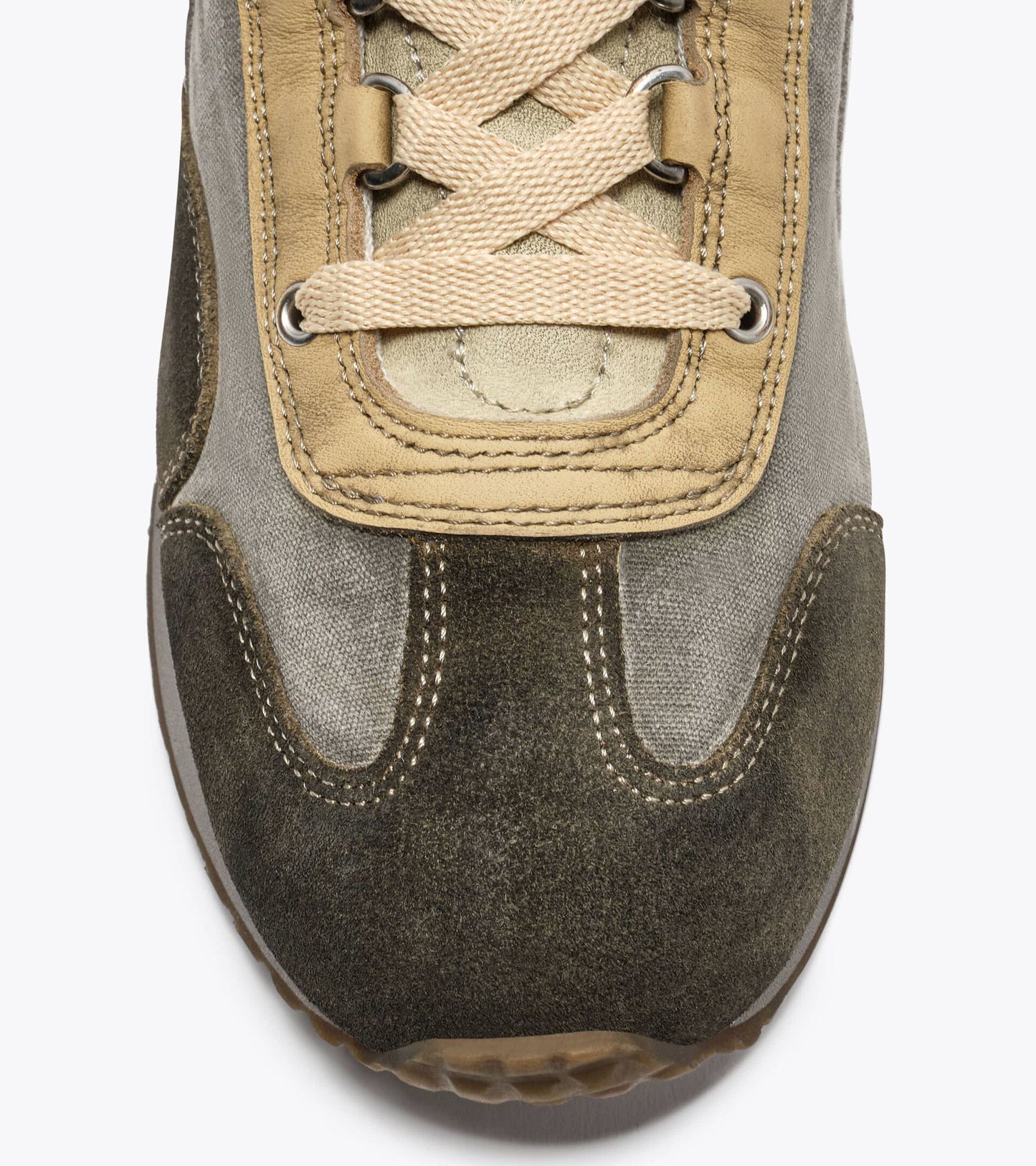 Diadora Heritage Collection EQUIPE DIRTY SW EVO｜ディアドラ スニーカー ベージュ グリーン メンズ