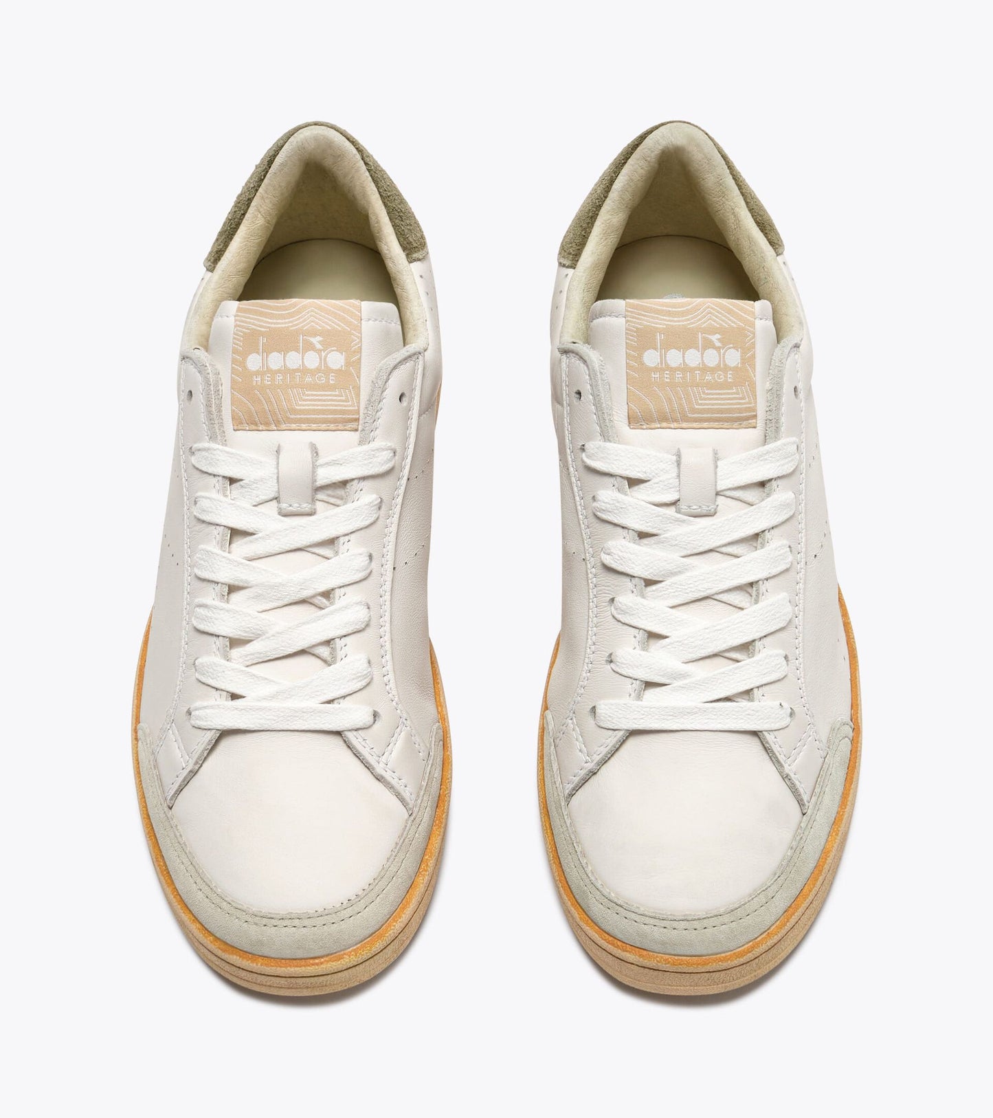 Diadora Heritage Collection PRESTIGE PLAIN USED｜ディアドラ スニーカー ホワイト グリーン メンズ