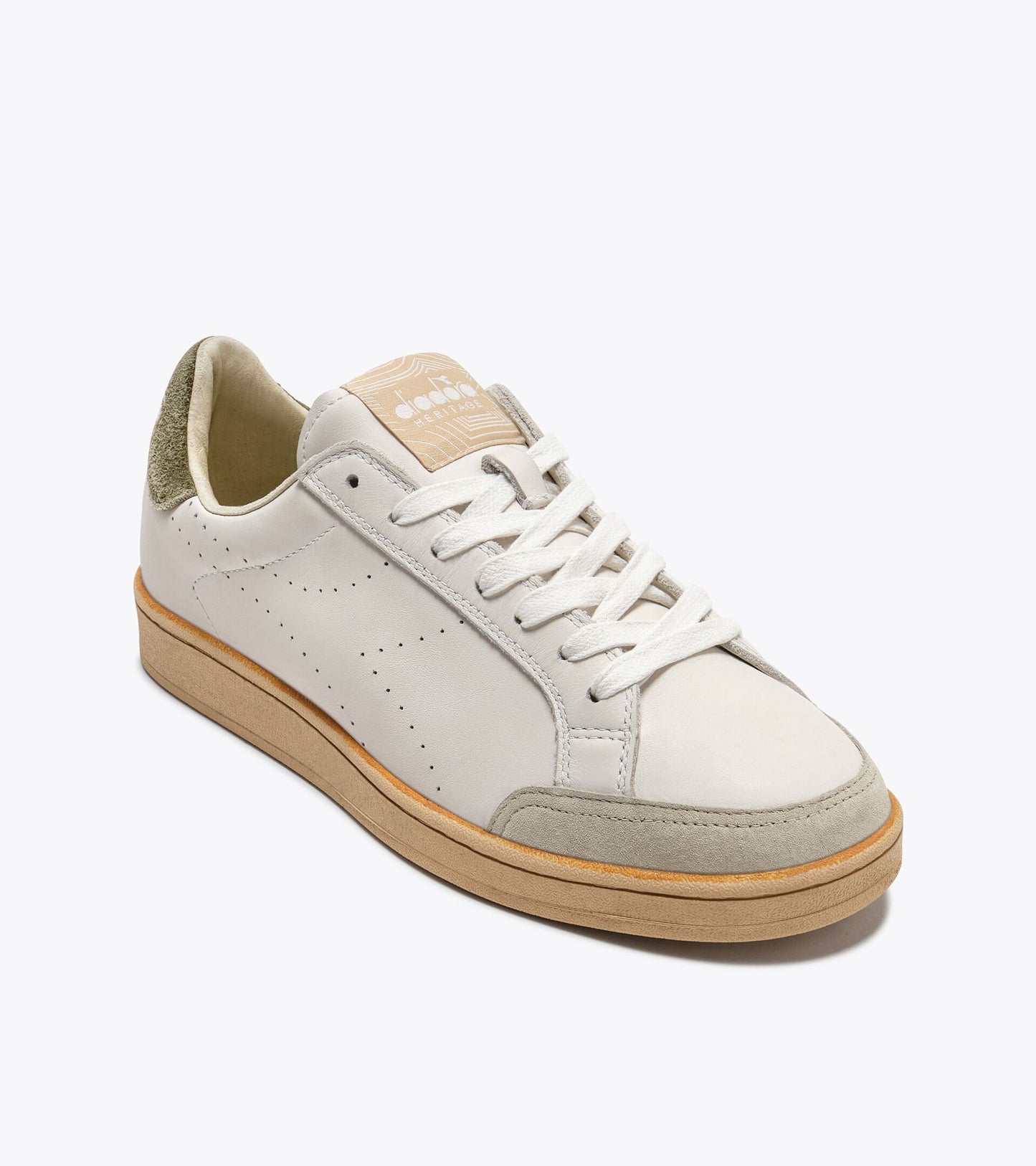 Diadora Heritage Collection PRESTIGE PLAIN USED｜ディアドラ スニーカー ホワイト グリーン メンズ