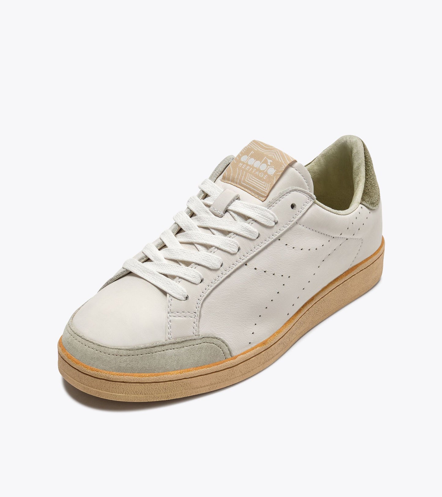 Diadora Heritage Collection PRESTIGE PLAIN USED｜ディアドラ スニーカー ホワイト グリーン メンズ