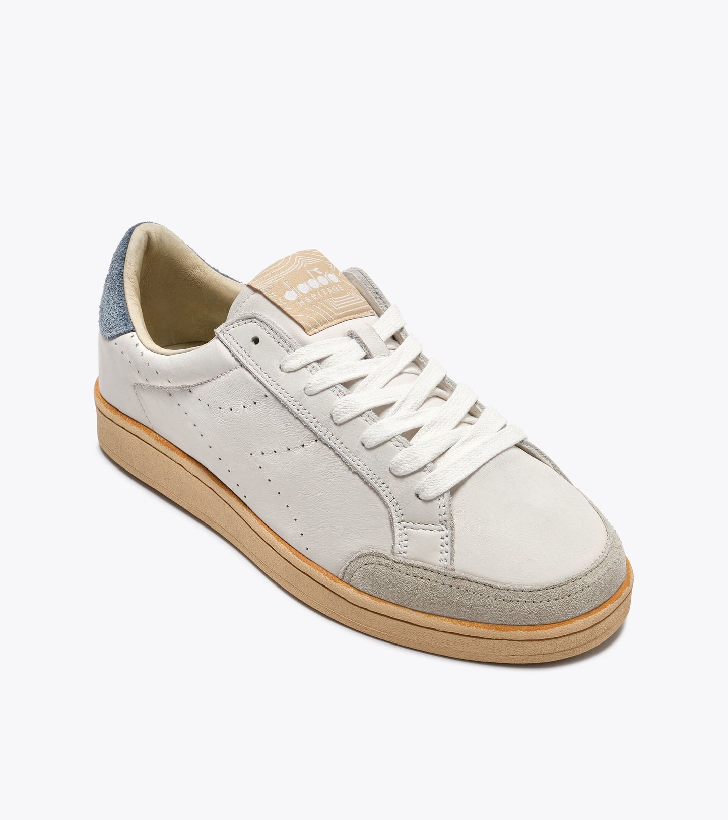 Diadora Heritage Collection PRESTIGE PLAIN USED｜ディアドラ スニーカー ホワイト ブルー メンズ