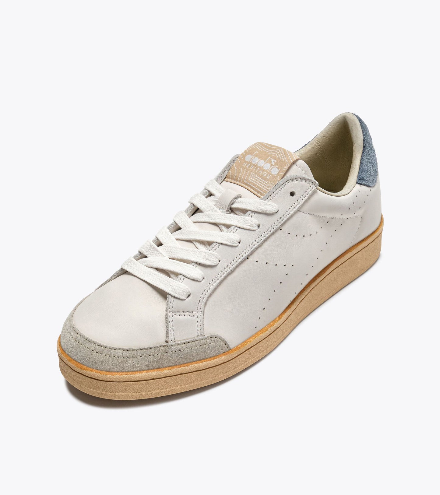 Diadora Heritage Collection PRESTIGE PLAIN USED｜ディアドラ スニーカー ホワイト ブルー メンズ