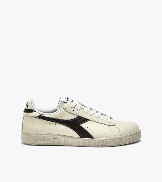 Diadora Sportswear Collection GAME L LOW WAXED｜ディアドラ スニーカー ホワイト ブラック レディース