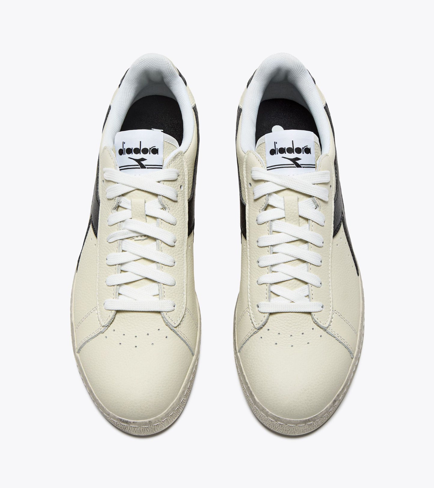Diadora Sportswear Collection GAME L LOW WAXED｜ディアドラ スニーカー ホワイト ブラック レディース