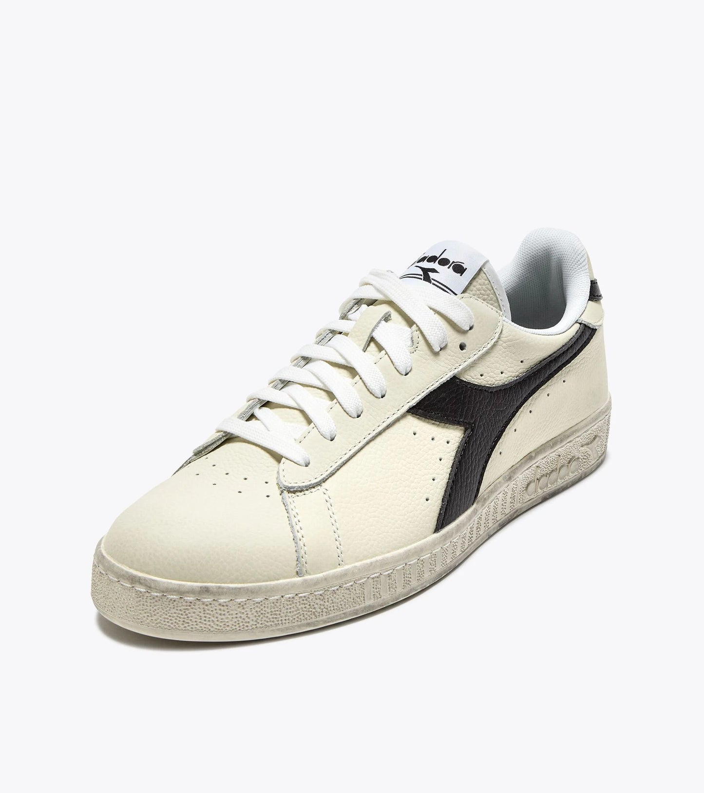 Diadora Sportswear Collection GAME L LOW WAXED｜ディアドラ スニーカー ホワイト ブラック レディース