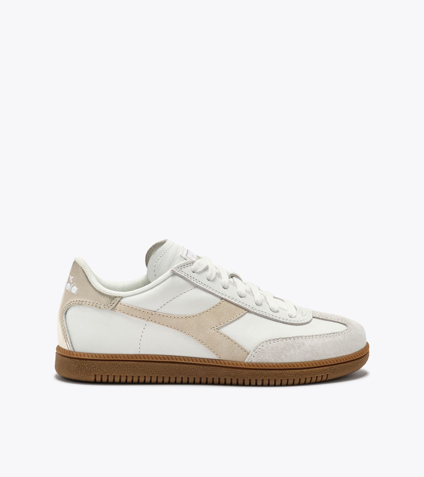 Diadora Sportswear Collection TRAINER METAL｜ディアドラ スニーカー ホワイト ゴールド メンズ レディース