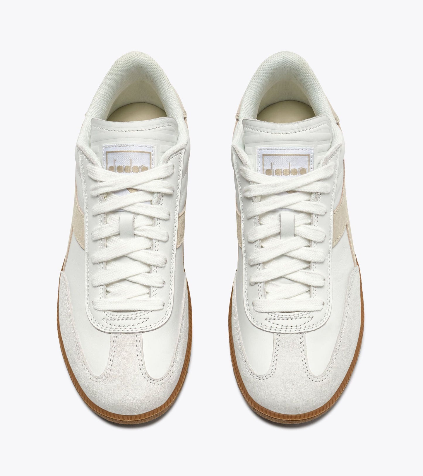 Diadora Sportswear Collection TRAINER METAL｜ディアドラ スニーカー ホワイト ゴールド メンズ レディース