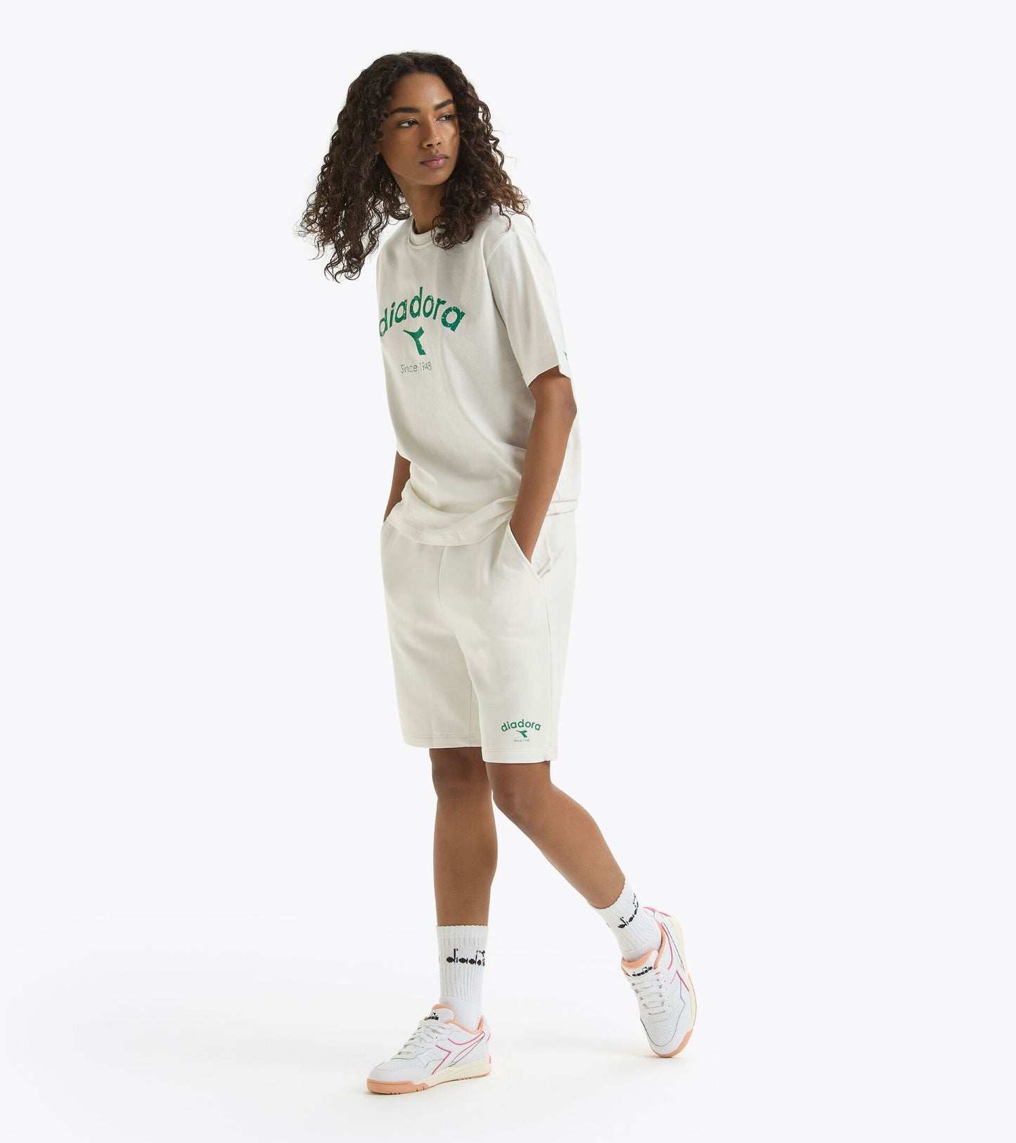 Diadora アパレル BERMUDA ATHL. LOGO ショートパンツ - UNISEX - ホワイト