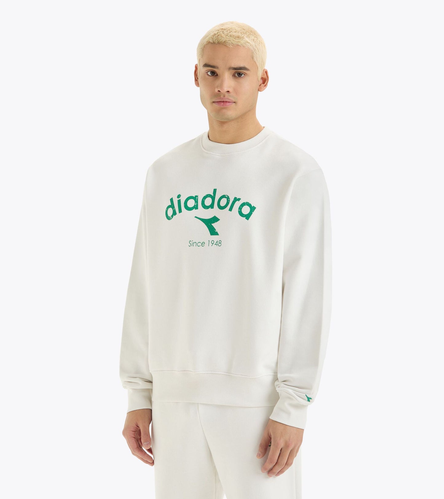 Diadora アパレル SWEATSHIRT CREW ATHL. LOGO - UNISEX - ホワイト