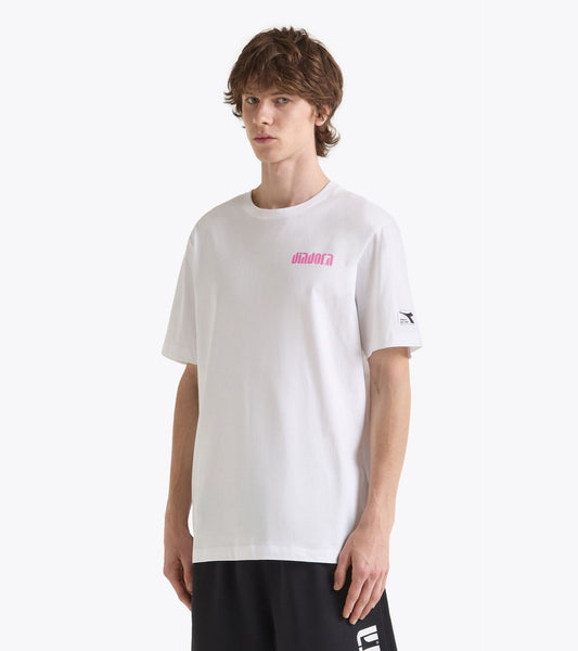 【Pre Order】Diadora アパレル T-SHIRT SS ATHL. LOGO SL Tシャツ - UNISEX - ホワイト/ピンク