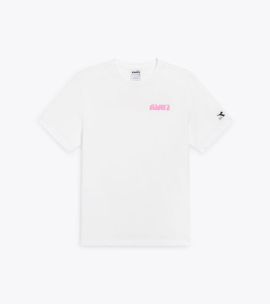 【Pre Order】Diadora アパレル T-SHIRT SS ATHL. LOGO SL Tシャツ - UNISEX - ホワイト/ピンク