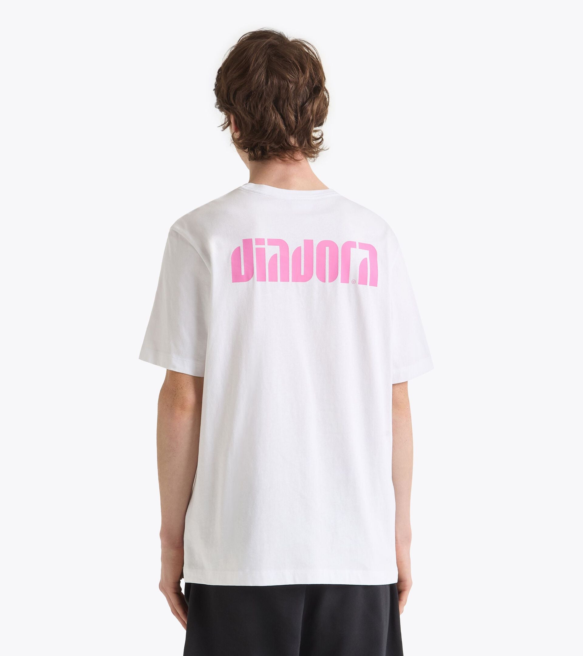 Diadora アパレル T-SHIRT SS ATHL. LOGO SL Tシャツ - UNISEX - ホワイト/ピンク