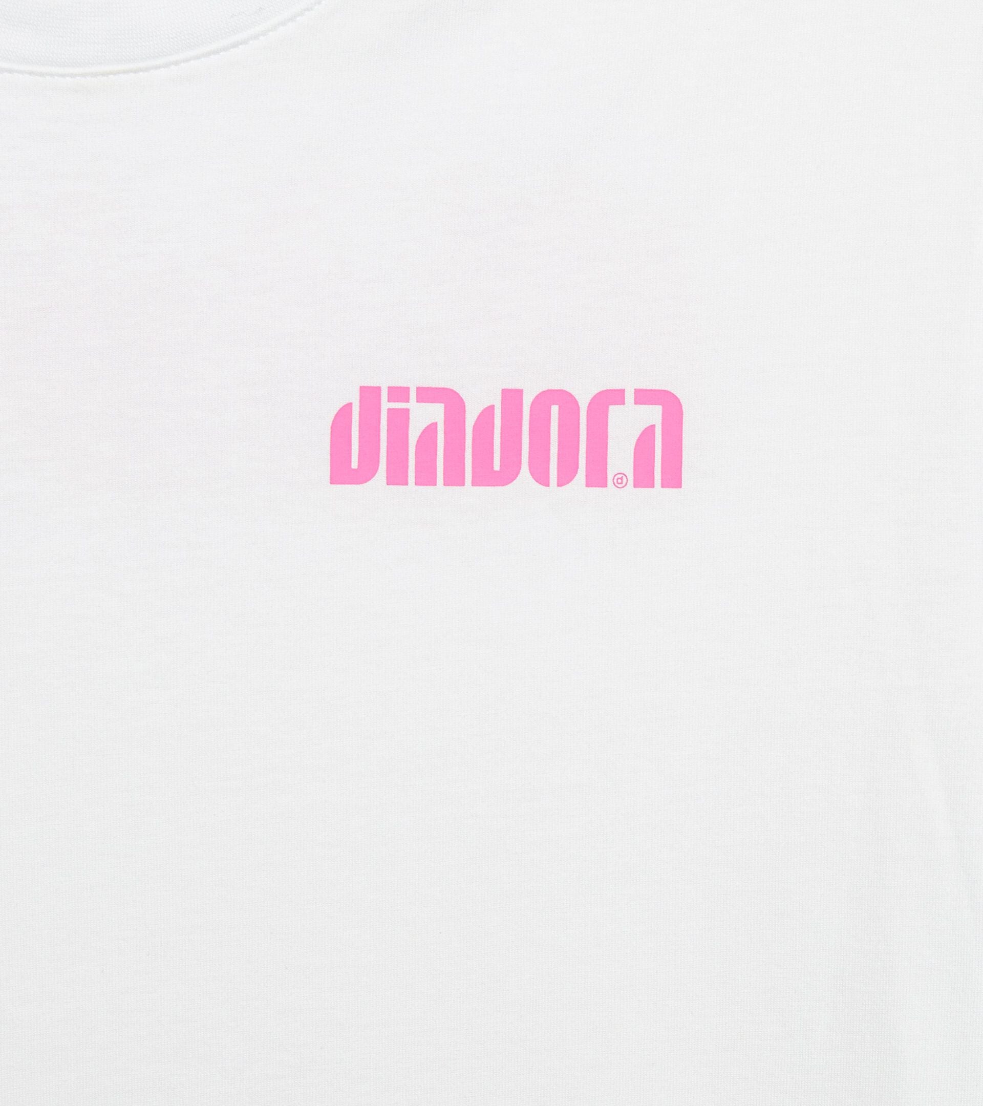 Diadora アパレル T-SHIRT SS ATHL. LOGO SL Tシャツ - UNISEX - ホワイト/ピンク