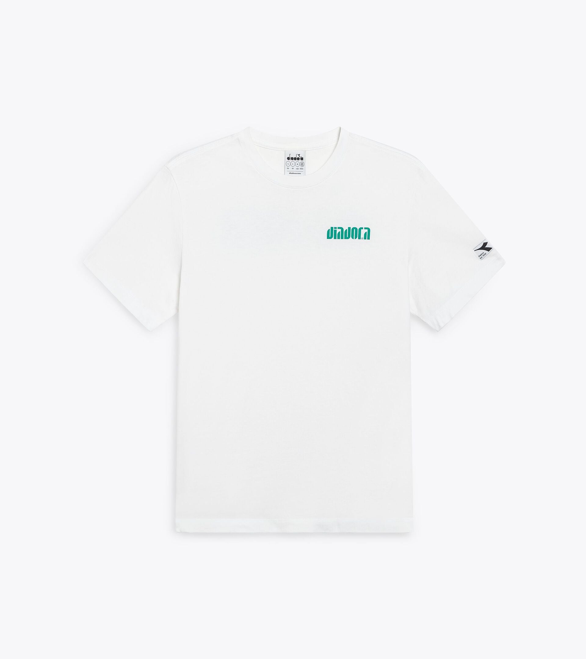 Diadora アパレル T-SHIRT SS ATHL. LOGO SL Tシャツ - UNISEX - ホワイト/グリーン
