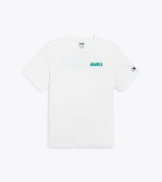 【Pre Order】Diadora アパレル T-SHIRT SS ATHL. LOGO SL Tシャツ - UNISEX - ホワイト/グリーン