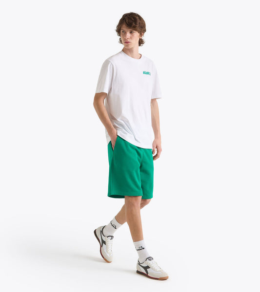 【Pre Order】Diadora アパレル T-SHIRT SS ATHL. LOGO SL Tシャツ - UNISEX - ホワイト/グリーン