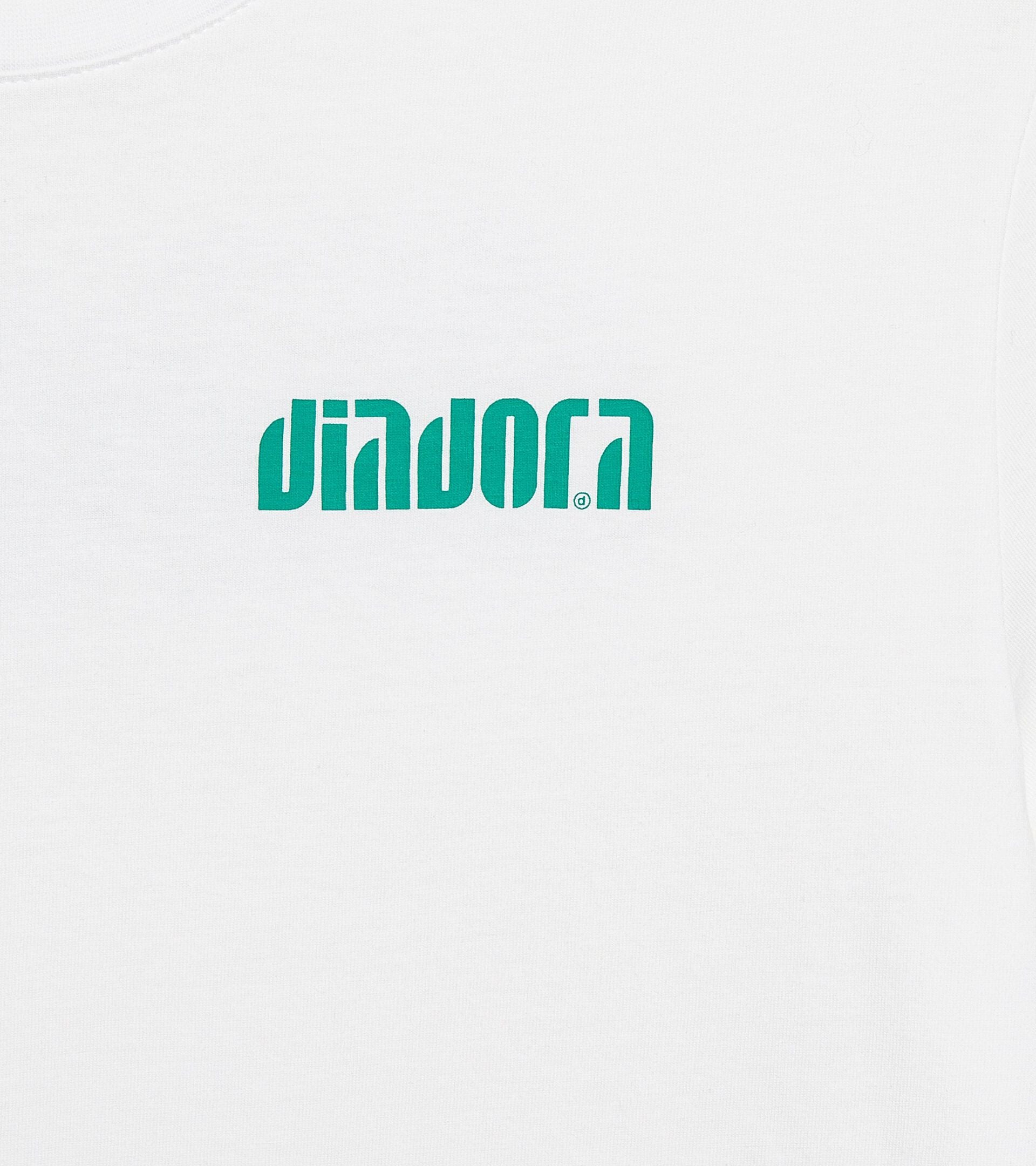 Diadora アパレル T-SHIRT SS ATHL. LOGO SL Tシャツ - UNISEX - ホワイト/グリーン