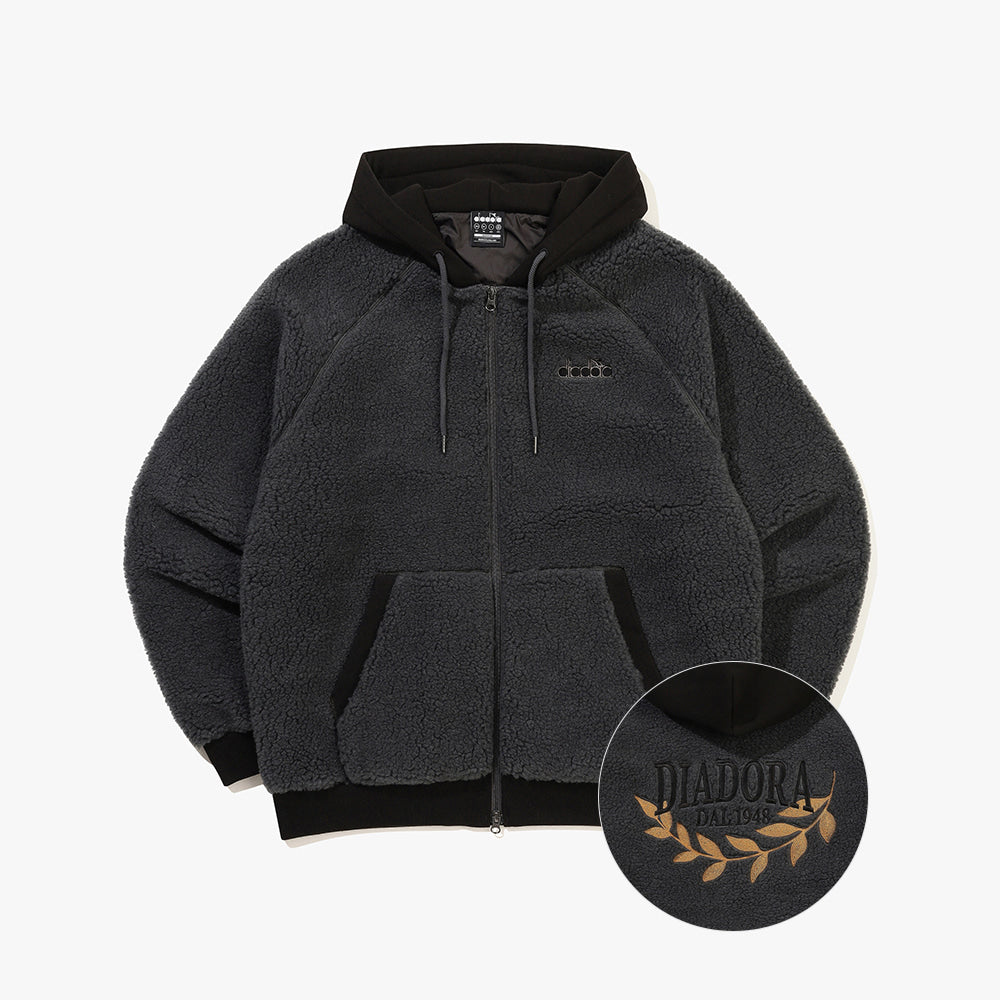 Diadora アパレル Comfy Fleece Jacket パーカー - UNISEX - ダークグレー