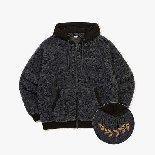 Diadora アパレル Comfy Fleece Jacket パーカー - UNISEX - ダークグレー