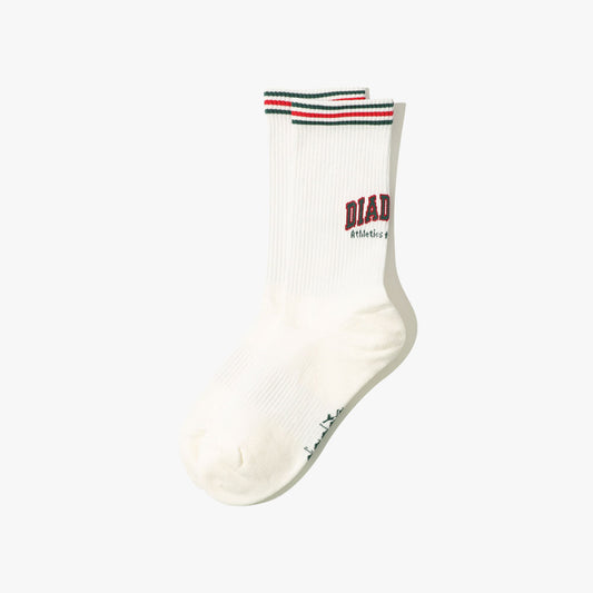 Diadora アパレル TENNIS LOGO QURTER SOCKS ソックス - UNISEX - ホワイト/グリーン