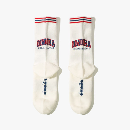 Diadora アパレル TENNIS LOGO QURTER SOCKS ソックス - UNISEX - ホワイト/ブルー