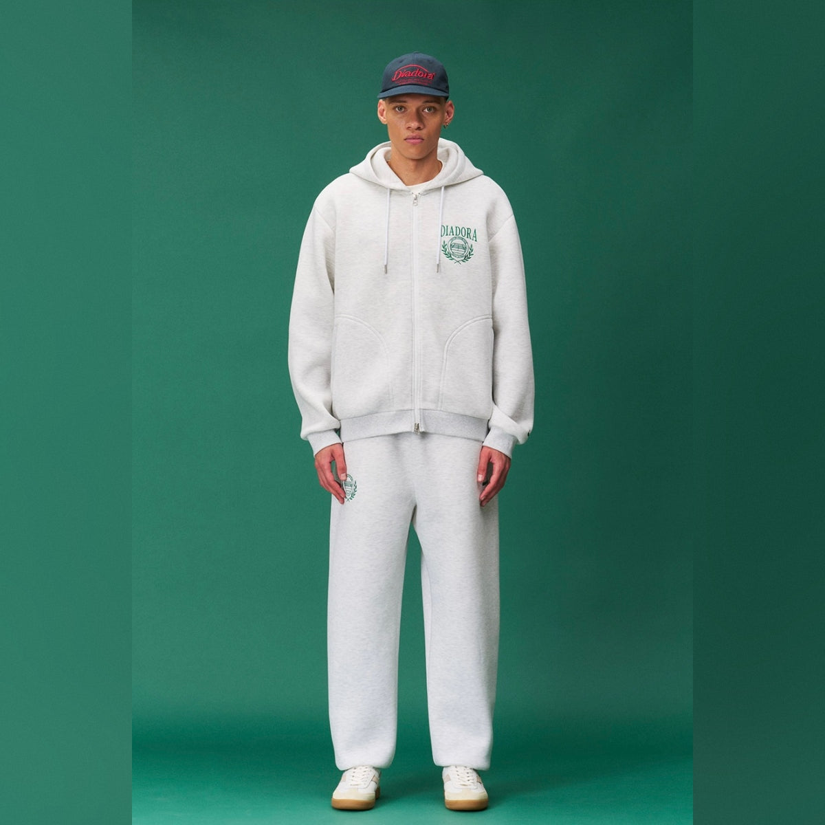 Diadora アパレル Air Cushion Zip-Up Hoodie パーカー - UNISEX - ライトグレー