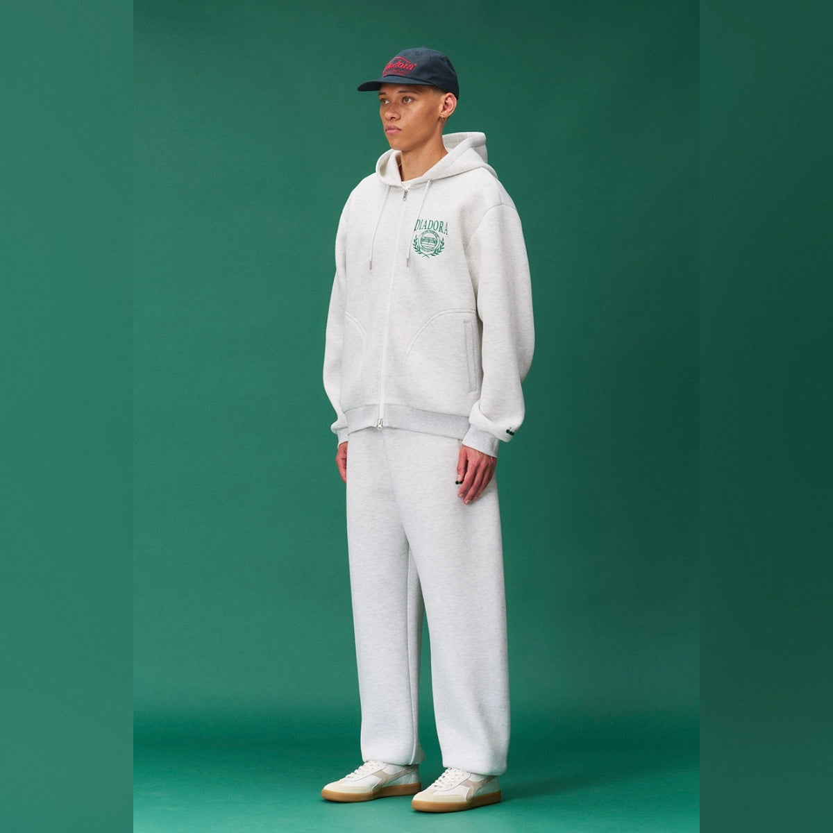 Diadora アパレル Air Cushion Zip-Up Hoodie パーカー - UNISEX - ライトグレー