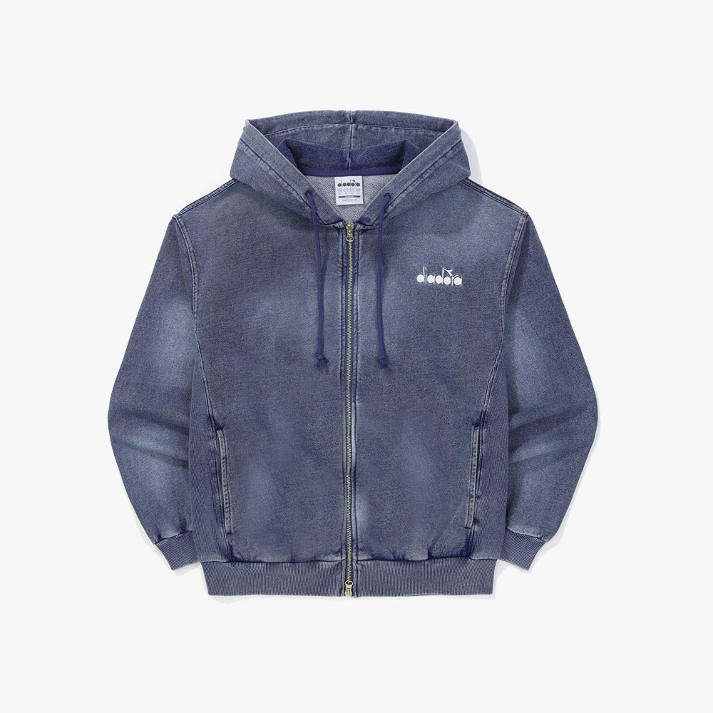 Diadora アパレル W/S Denim Sweat Hoodie パーカー - UNISEX - ブルー