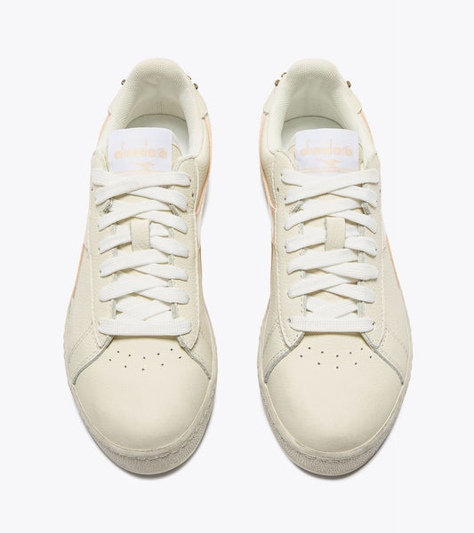 GAME L LOW WAXED STUDS WN - ホワイト/ピンク