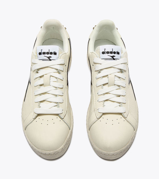 GAME L LOW WAXED STUDS WN - ホワイト/ブラック