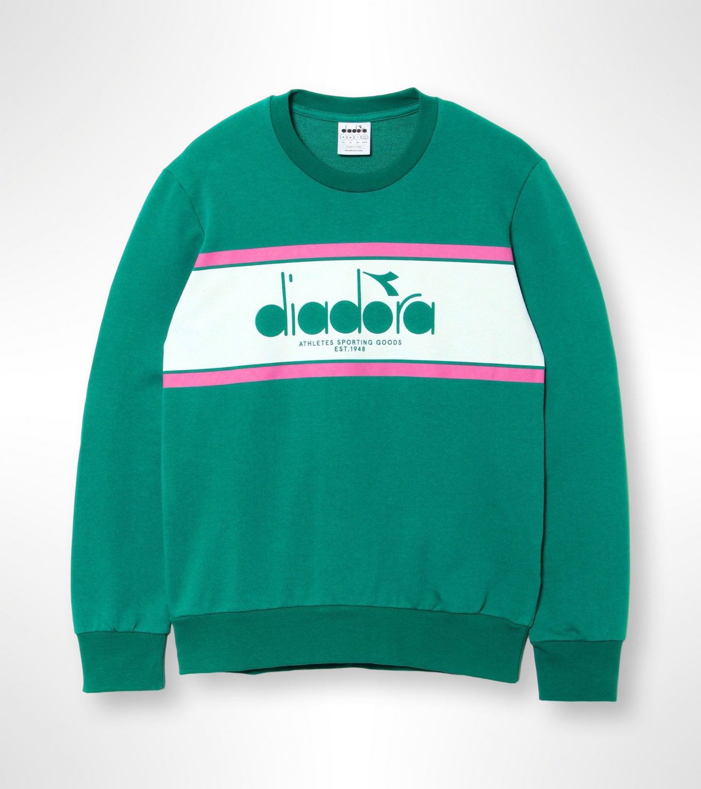 SWEATSHIRT CREW LOGO - UNISEX - グリーン