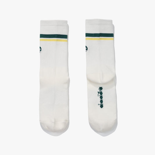 Diadora アパレル FREEZE LOGO QURTER SOCKS ソックス - UNISEX - ホワイト/グリーン