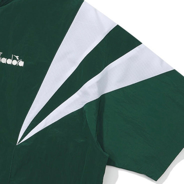 Diadora apparel Collection GLANDSLAM AIRY HALF ANORAK｜ディアドラ アパレル ポロシャツ グリーン メンズ レディース
