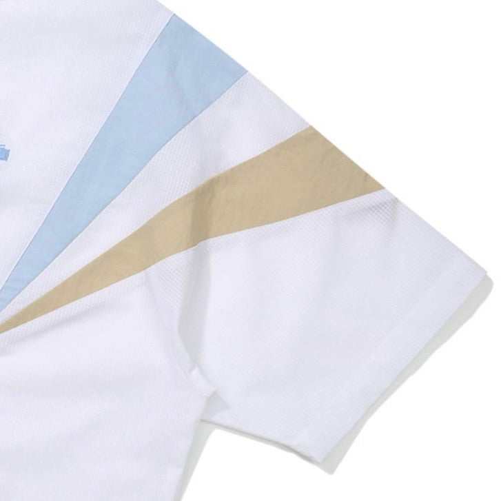 Diadora apparel Collection GLANDSLAM AIRY HALF ANORAK｜ディアドラ アパレル ポロシャツ ホワイト ブルー メンズ レディース