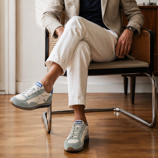 Diadora Heritage Collection EQUIPE CANVAS SW EVO｜ディアドラ スニーカー ホワイト ブルー メンズ